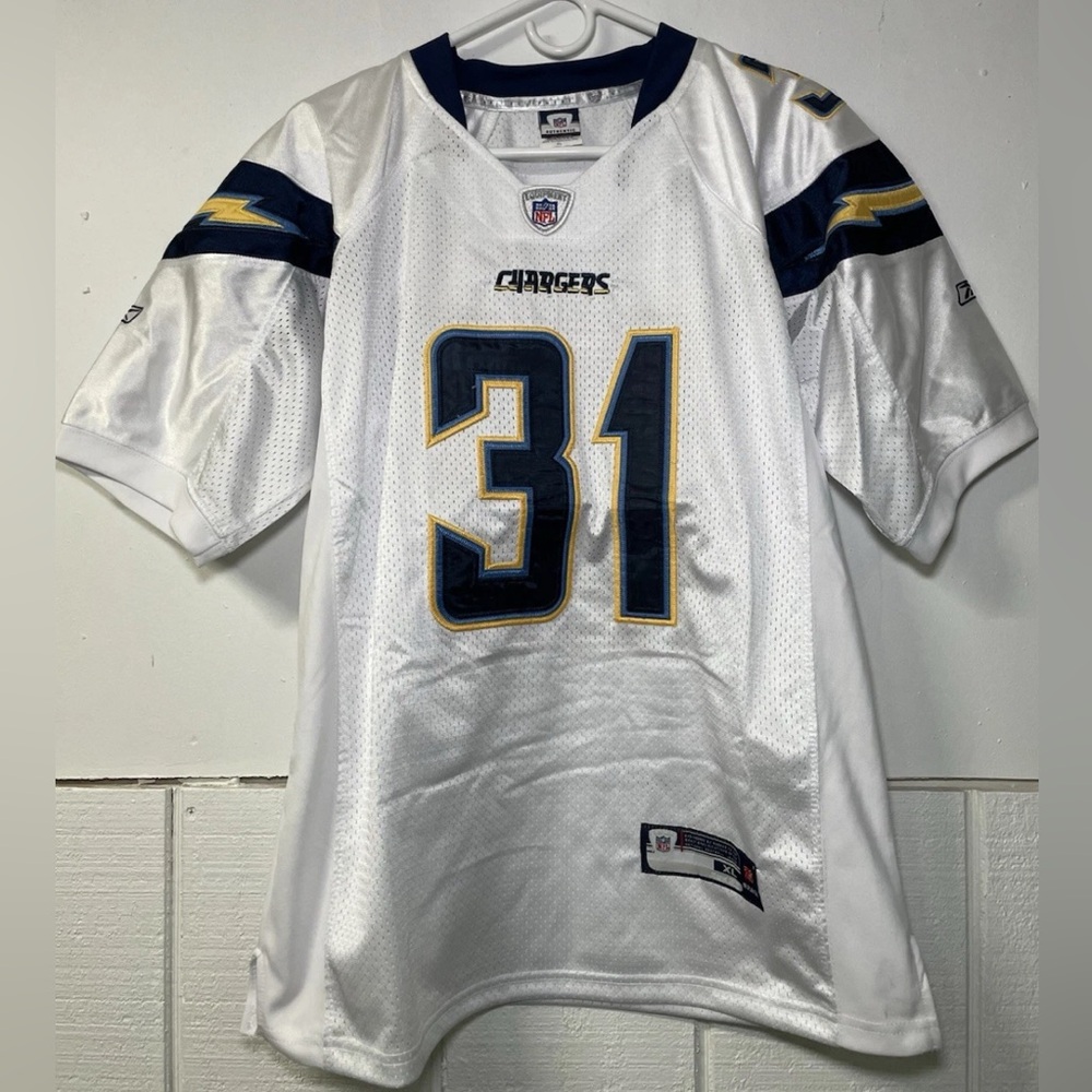 Reebok Authentic San Diego Chargers Sanders #31 White Jersey Size XL